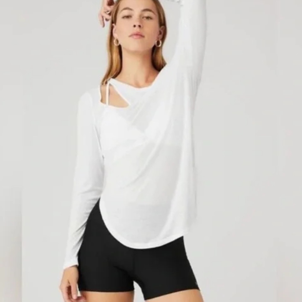 ALO Yoga ribbed peek top